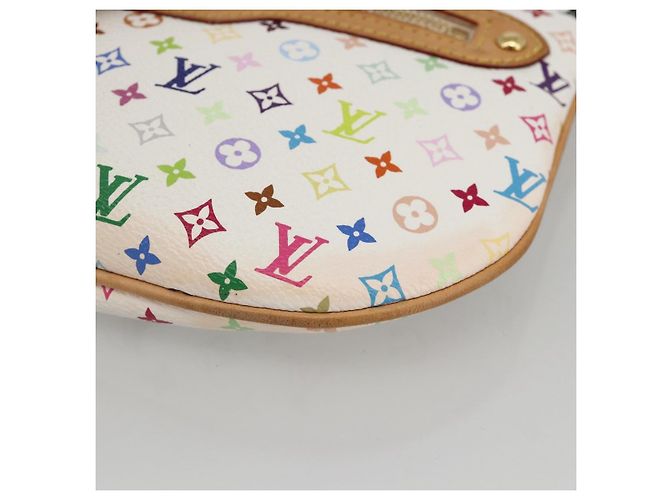 LOUIS VUITTON Monogram Multicolor Pochette GM Pouch White M60027 Auth YKZ490A - view 7