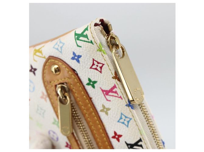 LOUIS VUITTON Monogram Multicolor Pochette GM Pouch White M60027 Auth YKZ490A - view 8