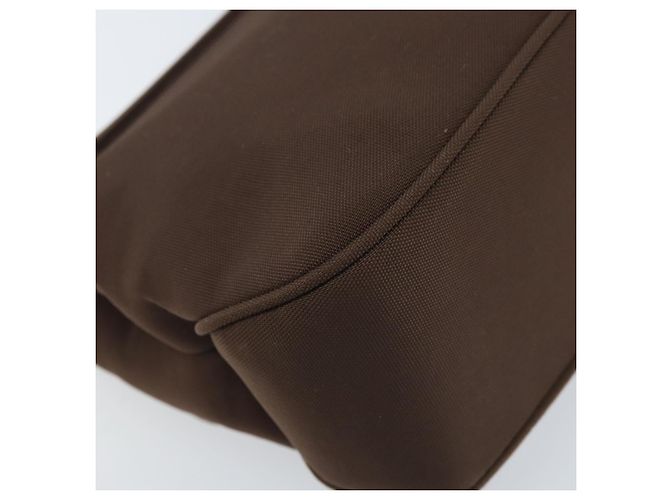 Borsa a Spalla Vala in Nylon Marrone e Argento di Salvatore Ferragamo Auth gh1918 - vista 14