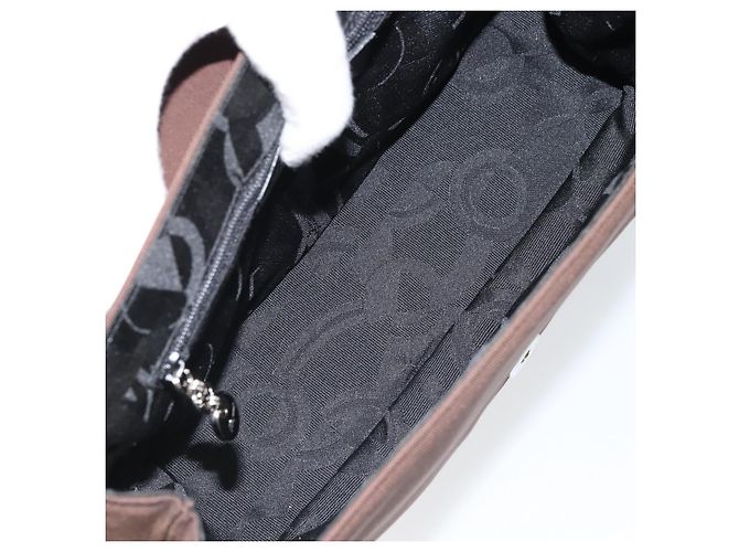 Borsa a Spalla Vala in Nylon Marrone e Argento di Salvatore Ferragamo Auth gh1918 - vista 18