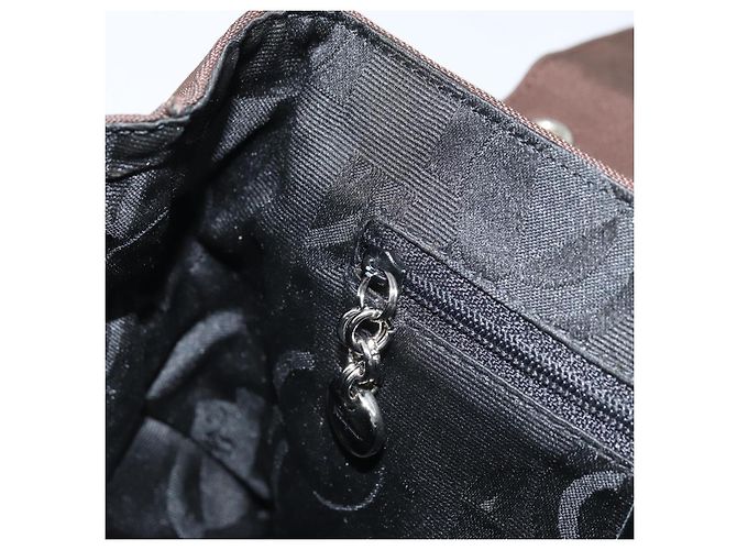 Borsa a Spalla Vala in Nylon Marrone e Argento di Salvatore Ferragamo Auth gh1918 - vista 21