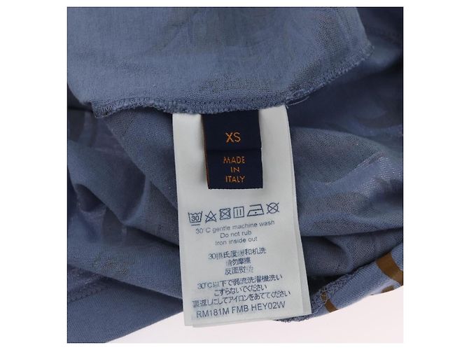 Camiseta LOUIS VUITTON de algodón azul marino LV Auth BA11391A - vista 11