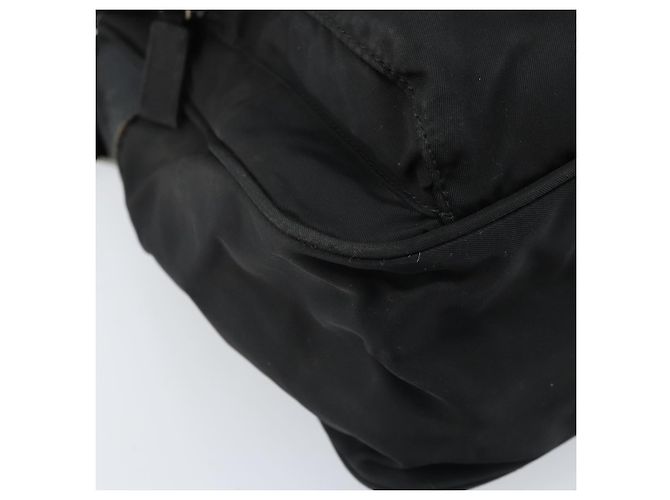 Borsa a Spalla PRADA in Nylon Nero Argento Autentica BSZ143 - vista 11