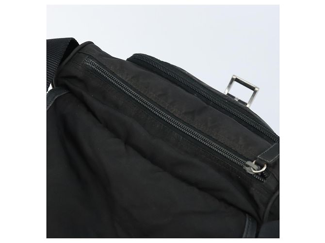 Borsa a Spalla PRADA in Nylon Nero Argento Autentica BSZ143 - vista 17
