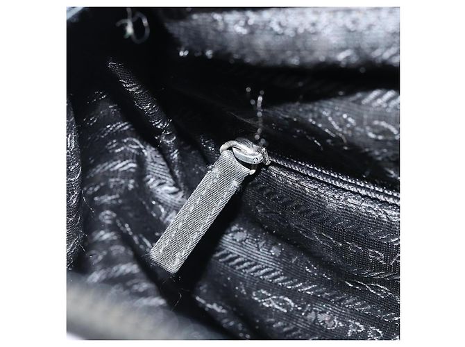 Borsa a Spalla PRADA in Nylon Nero Argento Autentica BSZ143 - vista 23