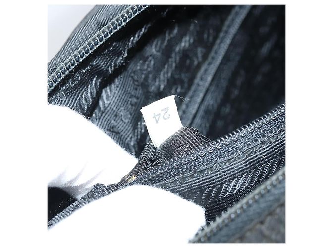 Borsa a Spalla PRADA in Nylon Nero Argento Autentica BSZ143 - vista 27