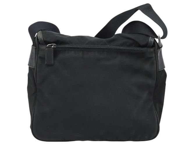 Borsa a Spalla PRADA in Nylon Nero Argento Autentica BSZ143 - vista 3