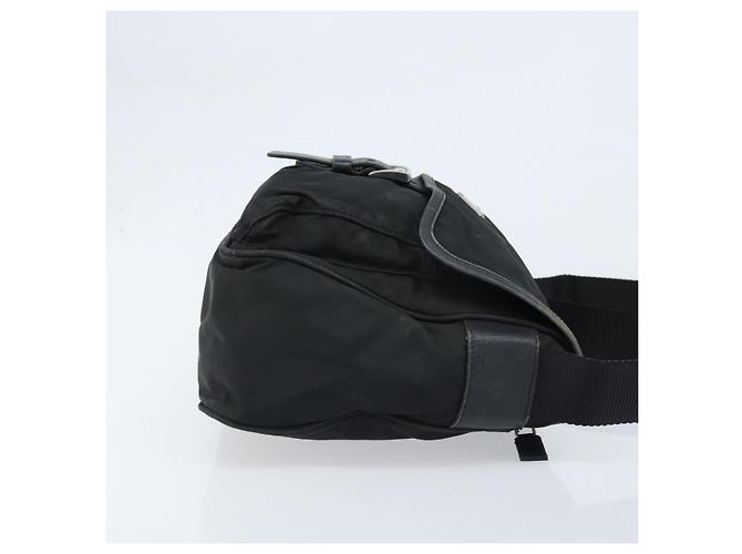 Borsa a Spalla PRADA in Nylon Nero Argento Autentica BSZ143 - vista 4