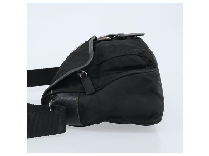 Borsa a Spalla PRADA in Nylon Nero Argento Autentica BSZ143 - vista 5