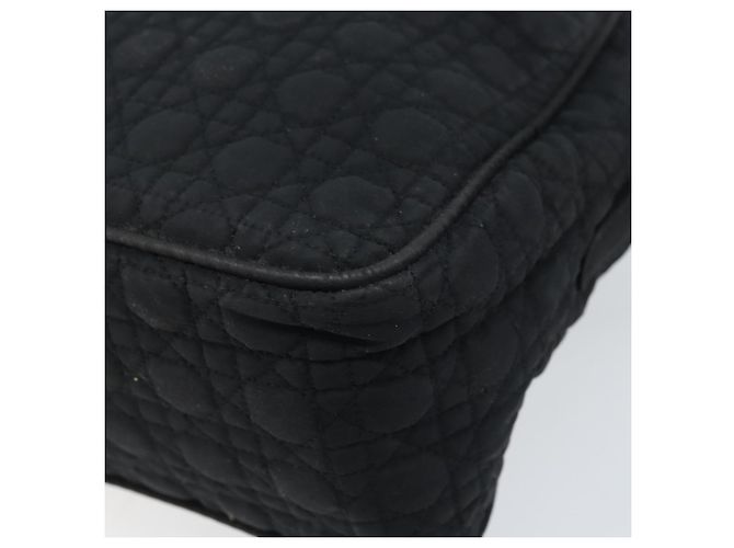 Christian Dior Schultertasche Nylon Schwarz Gold Auth mr2173 Golden - Ansicht 12