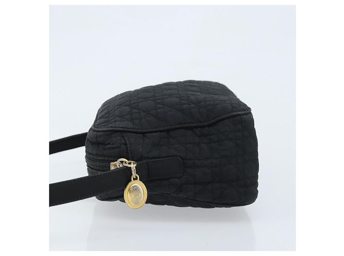 Christian Dior Schultertasche Nylon Schwarz Gold Auth mr2173 Golden - Ansicht 5