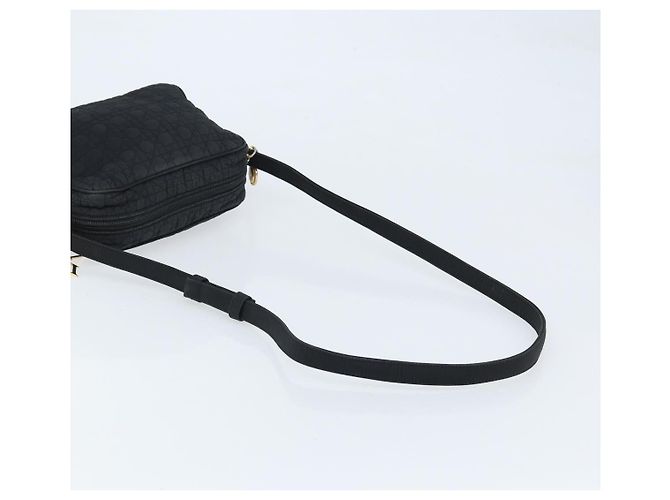 Christian Dior Schultertasche Nylon Schwarz Gold Auth mr2173 Golden - Ansicht 7