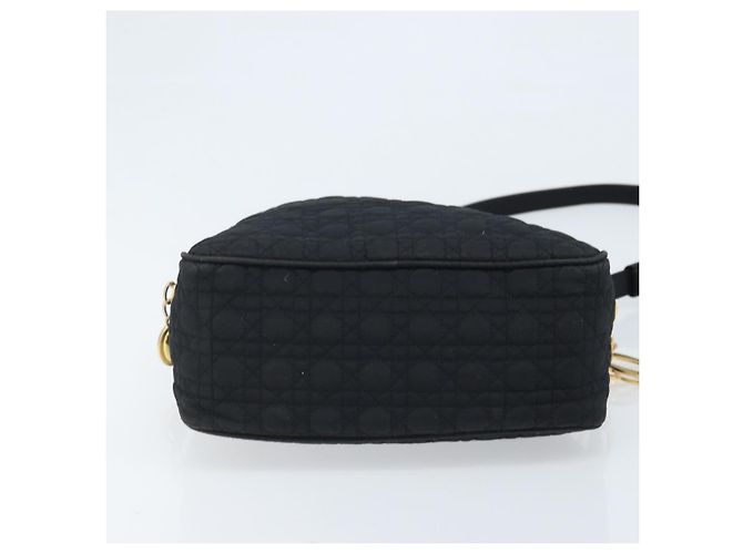 Christian Dior Schultertasche Nylon Schwarz Gold Auth mr2173 Golden - Ansicht 9