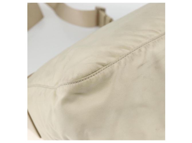 PRADA Schultertasche Nylon Beige Silber Authentisch AMZ363 - Ansicht 13