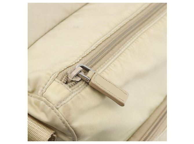 PRADA Schultertasche Nylon Beige Silber Authentisch AMZ363 - Ansicht 18