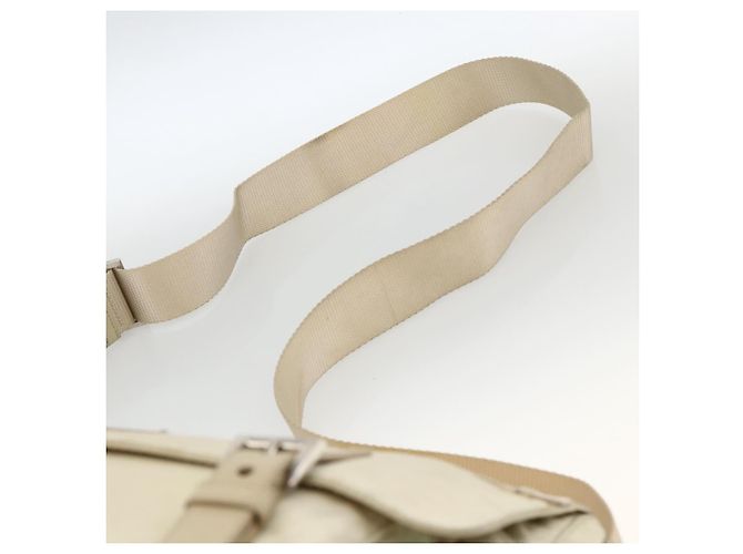 PRADA Schultertasche Nylon Beige Silber Authentisch AMZ363 - Ansicht 8