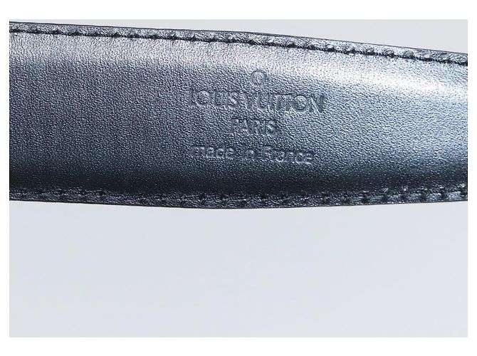 CINTURA EPI LOUIS VUITTON 41,3" Nera LV Auth th6640 Nero - vista 9