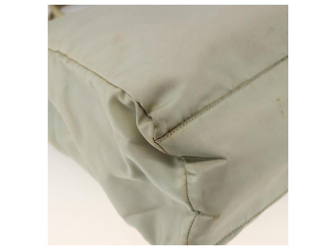 PRADA Tote Bag Nylon Beige Silber Auth AMZ381 - Ansicht 13