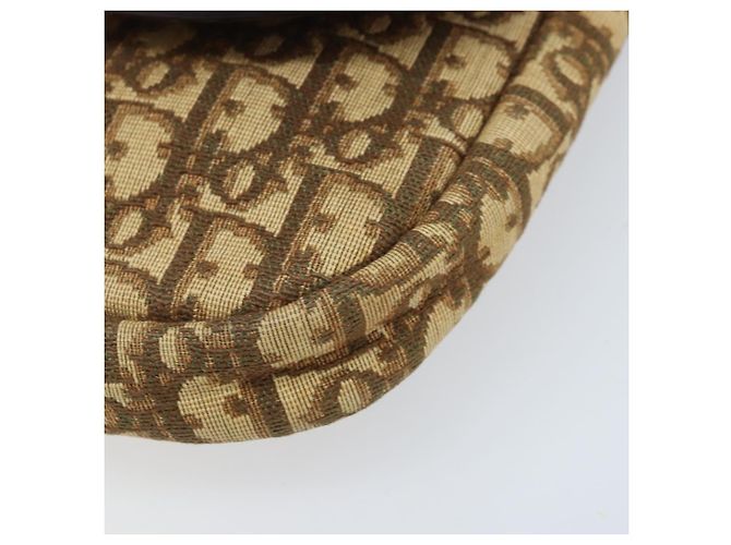 Borsa a Spalla in Tela Trotter Christian Dior Beige Oro Auth ARZ539 - vista 10
