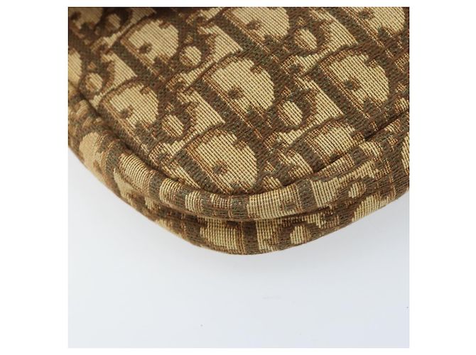 Borsa a Spalla in Tela Trotter Christian Dior Beige Oro Auth ARZ539 - vista 11