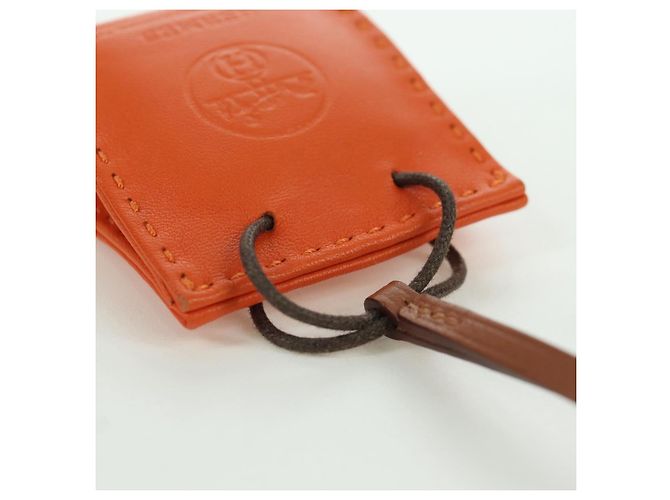 Hermès HERMES Orange Charm Tasche Leder Orange Auth BSZ505 - Ansicht 10