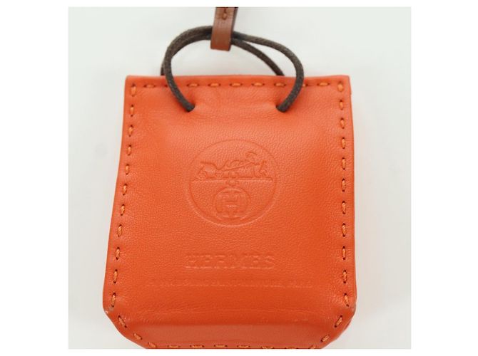 Hermès HERMES Orange Charm Tasche Leder Orange Auth BSZ505 - Ansicht 6