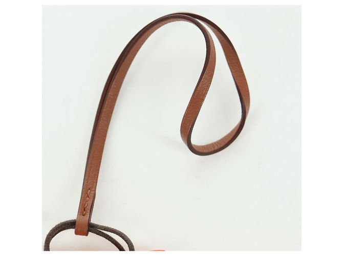 Hermès HERMES Orange Charm Tasche Leder Orange Auth BSZ505 - Ansicht 7