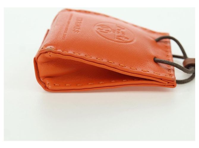 Hermès HERMES Orange Charm Tasche Leder Orange Auth BSZ505 - Ansicht 9