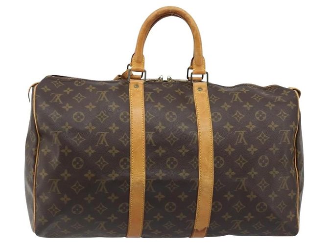 LOUIS VUITTON Borsa Boston Monogram Keepall 45 M41428 LV Auth bs33963 Monogramma - vista 3