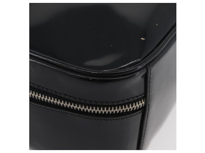 Borsa a mano GUCCI in pelle verniciata nera e argento Bamboo 000 270 0323 Auth ep13896 Nero - vista 10
