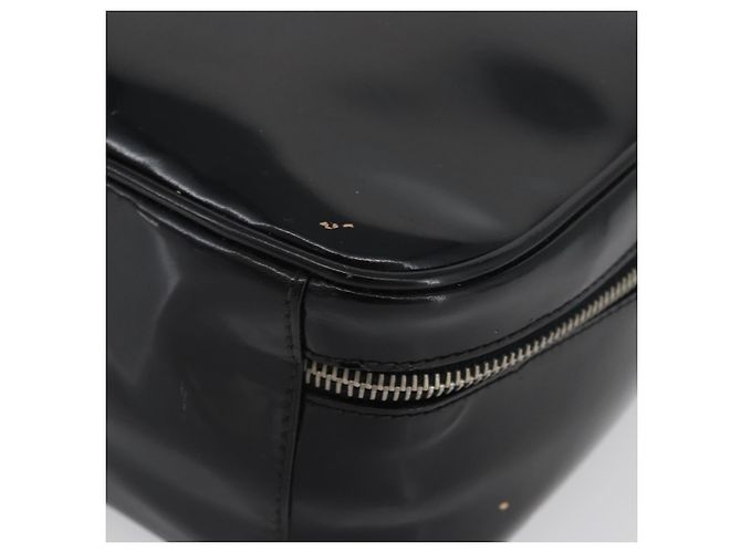 Borsa a mano GUCCI in pelle verniciata nera e argento Bamboo 000 270 0323 Auth ep13896 Nero - vista 11