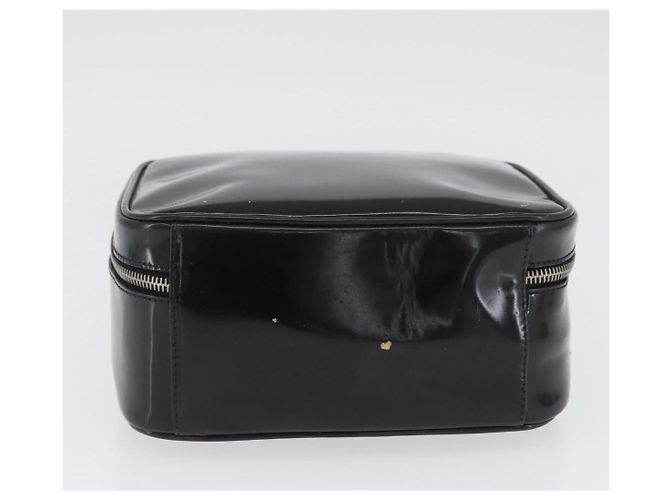 Borsa a mano GUCCI in pelle verniciata nera e argento Bamboo 000 270 0323 Auth ep13896 Nero - vista 9