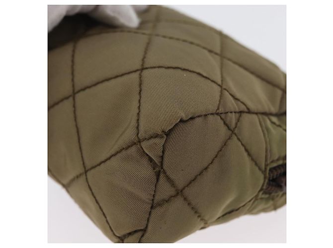 Prada Pochette in nylon khaki Auth AMZ393 Cachi - vista 11