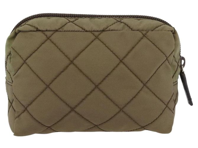 Prada Pochette in nylon khaki Auth AMZ393 Cachi - vista 3