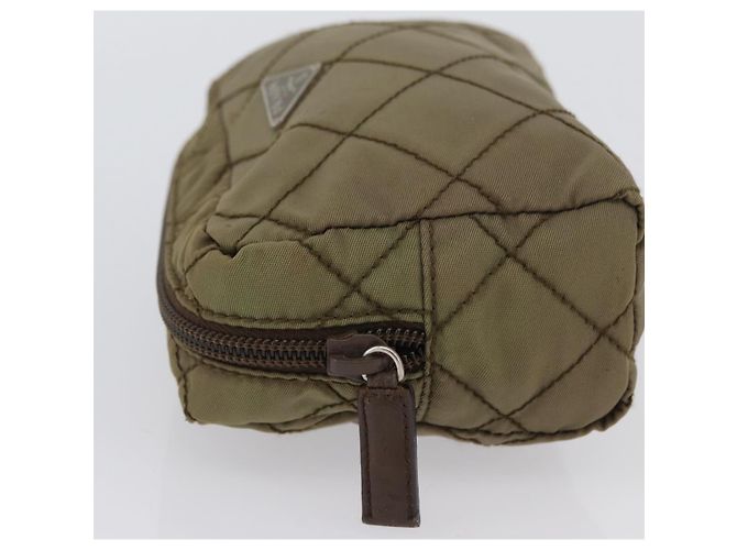 Prada Pochette in nylon khaki Auth AMZ393 Cachi - vista 5