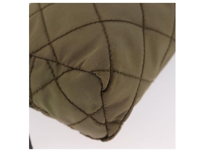 Prada Pochette in nylon khaki Auth AMZ393 Cachi - vista 8