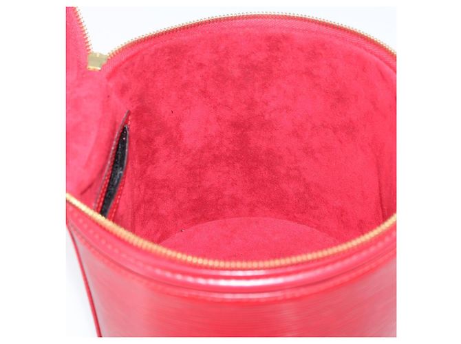 LOUIS VUITTON Borsa a Mano Epi Cannes Rossa M48037 LV Auth AMZ418 Rosso - vista 19