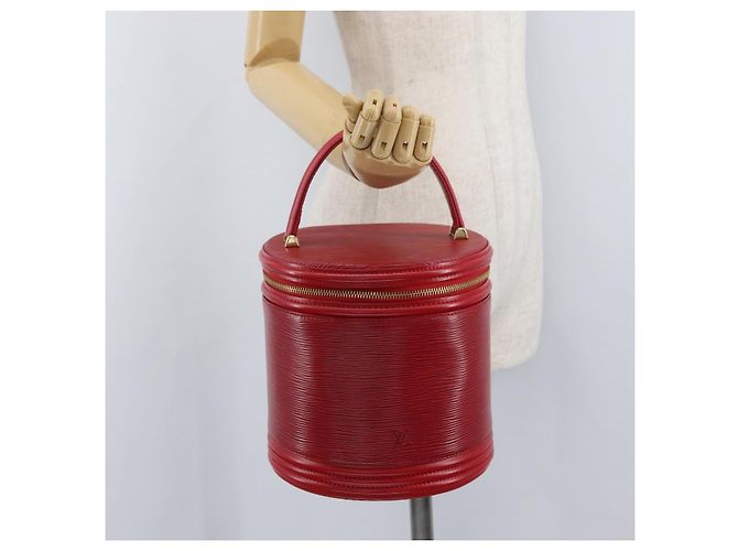 LOUIS VUITTON Borsa a Mano Epi Cannes Rossa M48037 LV Auth AMZ418 Rosso - vista 23