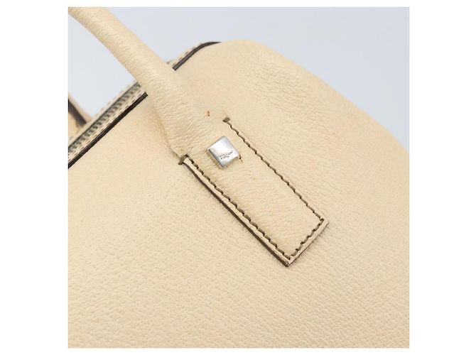 Borsa a mano Salvatore Ferragamo in pelle beige argento Auth bs34125 - vista 14