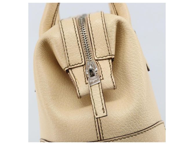 Borsa a mano Salvatore Ferragamo in pelle beige argento Auth bs34125 - vista 15