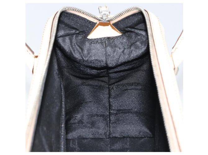 Borsa a mano Salvatore Ferragamo in pelle beige argento Auth bs34125 - vista 19
