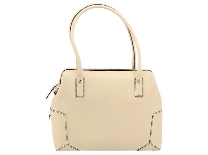 Borsa a mano Salvatore Ferragamo in pelle beige argento Auth bs34125 - vista 2