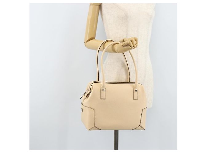 Borsa a mano Salvatore Ferragamo in pelle beige argento Auth bs34125 - vista 23