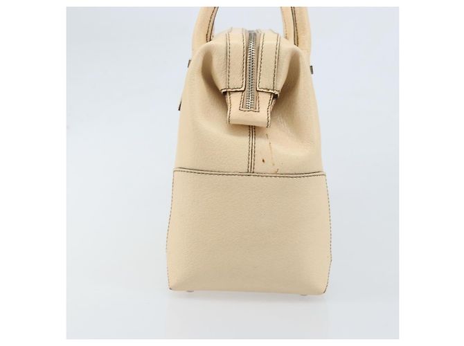 Borsa a mano Salvatore Ferragamo in pelle beige argento Auth bs34125 - vista 4
