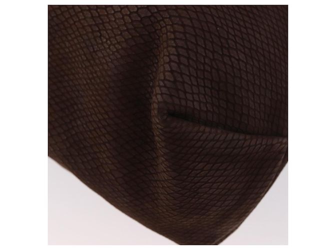 Borsa a Mano LOEWE in Camoscio Marrone Oro Auth SW2166 D'oro - vista 15