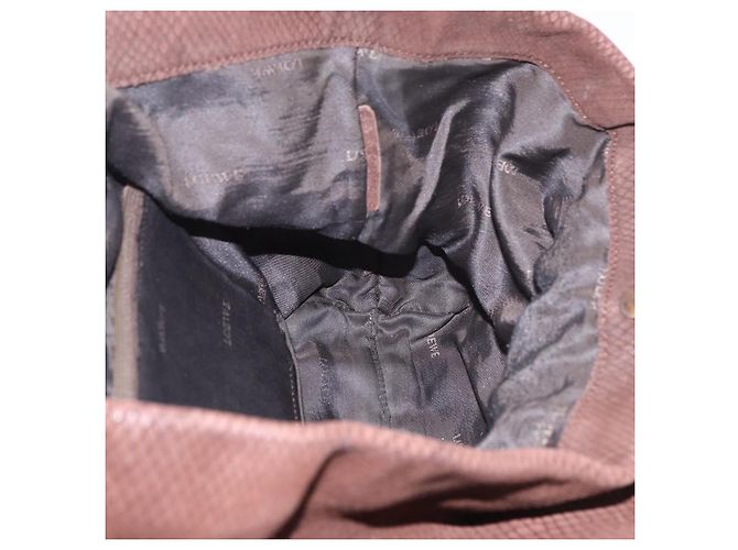 Borsa a Mano LOEWE in Camoscio Marrone Oro Auth SW2166 D'oro - vista 19