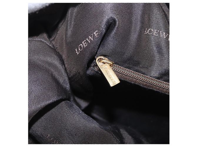 Borsa a Mano LOEWE in Camoscio Marrone Oro Auth SW2166 D'oro - vista 21
