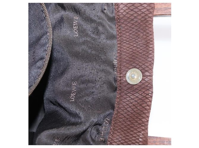 Borsa a Mano LOEWE in Camoscio Marrone Oro Auth SW2166 D'oro - vista 23