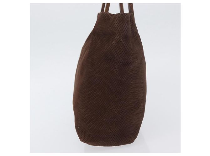 Borsa a Mano LOEWE in Camoscio Marrone Oro Auth SW2166 D'oro - vista 3