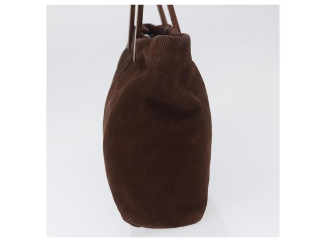 Borsa a Mano LOEWE in Camoscio Marrone Oro Auth SW2166 D'oro - vista 4